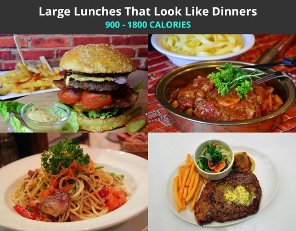 Large Lunches That Look Like Dinners