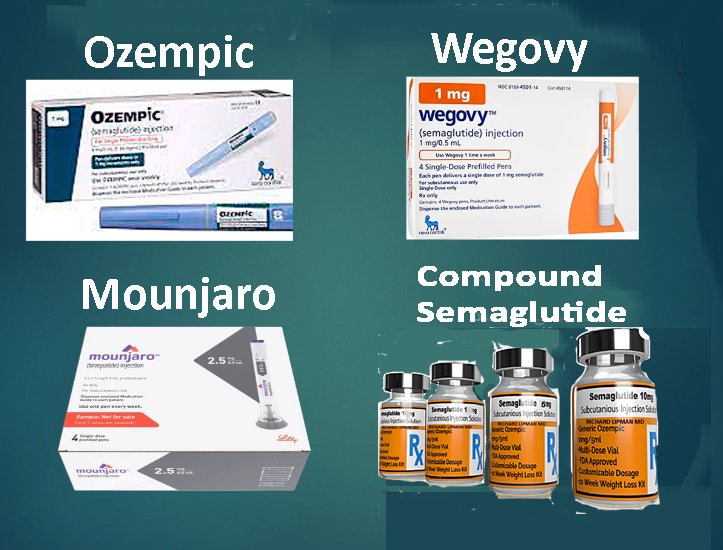Semagluties, ozempic, Wegovy and Mounjaro