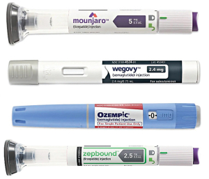 Zepbound, ozempic, mounjaro and wegovy pen injectors for weight loss