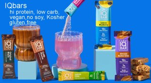 IQ bars" low carb, hi protein, vegan, no gluten,no soy